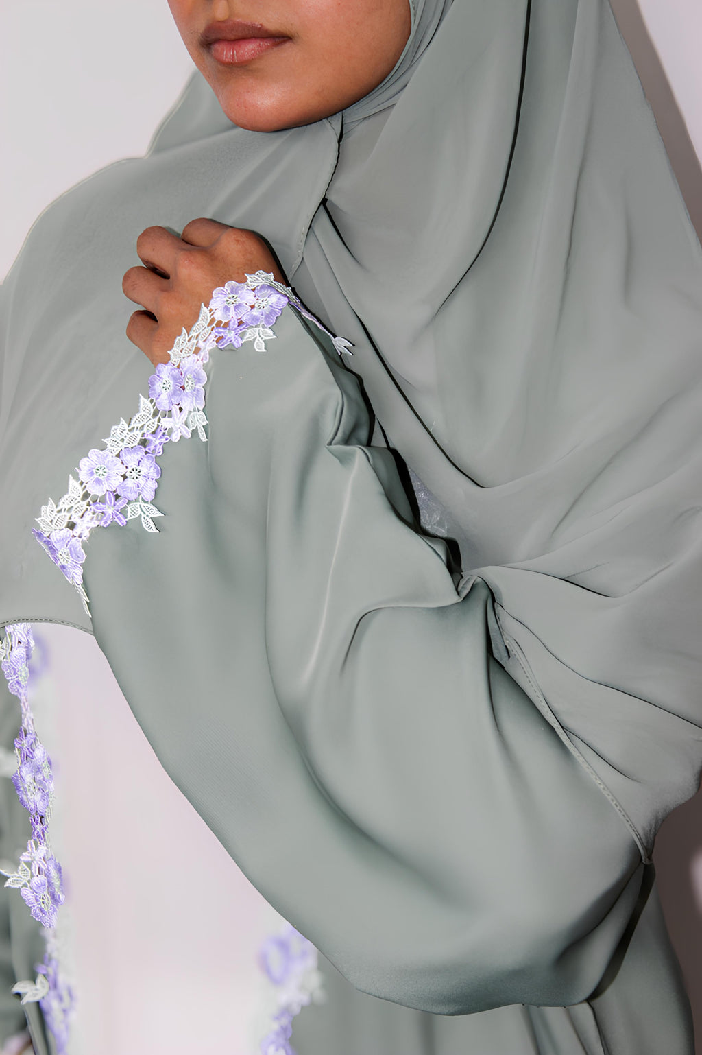 Sage Floral Abaya